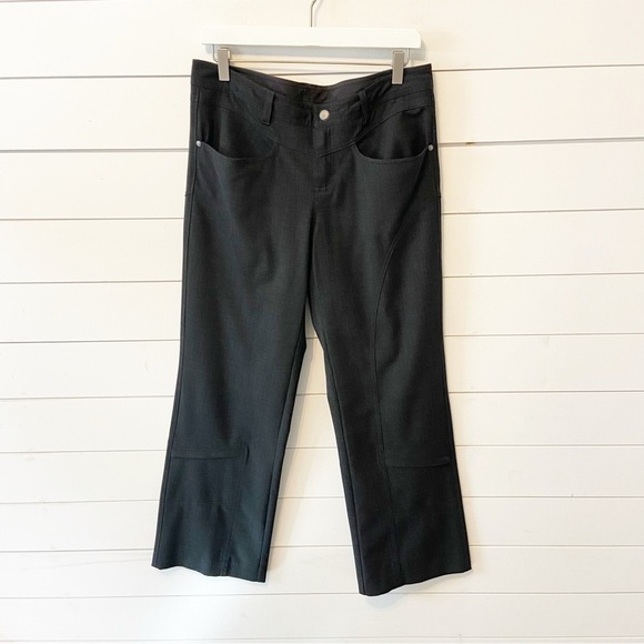 Athleta | Women’s Gray Canyon Casual Wool Blend Zip Calf Pockets Pants Size 10 - Picture 1 of 13